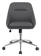 Gray leatherette upholstery office chair with casters by Coaster additional picture 3