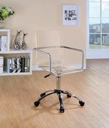Contemporary clear acrylic office chair by Coaster additional picture 2