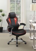 Contemporary black/red-high back office chair by Coaster additional picture 2
