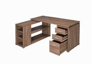 L-shaped corner desk in elm wood by Coaster additional picture 2