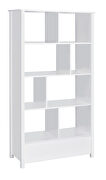 High gloss white finish wood rectangular 8-shelf bookcase by Coaster additional picture 7