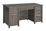 Weathered gray finish wood 4-drawer lift top office desk by Coaster additional picture 2