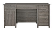 Weathered gray finish wood 4-drawer lift top office desk by Coaster additional picture 4