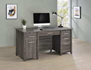Weathered gray finish wood 4-drawer lift top office desk by Coaster additional picture 10