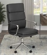 Office chair in black leatherette / chrome base by Coaster additional picture 8