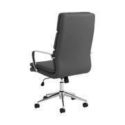 Office / computer chair in gray leatherette / chrome by Coaster additional picture 2