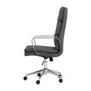 Office / computer chair in gray leatherette / chrome by Coaster additional picture 4