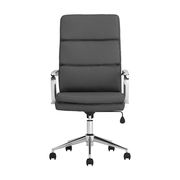 Office / computer chair in gray leatherette / chrome by Coaster additional picture 7