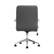 Adjustable height gray leatherette office chair by Coaster additional picture 4