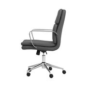 Adjustable height gray leatherette office chair by Coaster additional picture 5