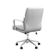 Adjustable height office chair in white / chrome additional photo 2 of 7