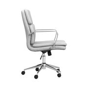 Adjustable height office chair in white / chrome additional photo 3 of 7