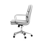 Adjustable height office chair in white / chrome additional photo 4 of 7