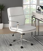 Adjustable height office chair in white / chrome by Coaster additional picture 8