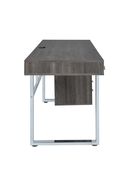 Contemporary weathered grey writing desk by Coaster additional picture 5
