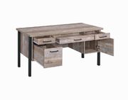 Rustic weathered oak office desk by Coaster additional picture 8