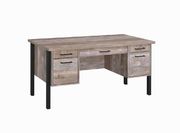 Rustic weathered oak office desk by Coaster additional picture 9