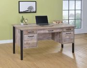 Rustic weathered oak office desk by Coaster additional picture 10