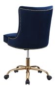 Modern blue velvet office chair by Coaster additional picture 6