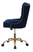 Modern blue velvet office chair by Coaster additional picture 7