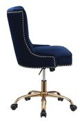 Modern blue velvet office chair by Coaster additional picture 8