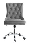 Modern grey velvet office chair by Coaster additional picture 3