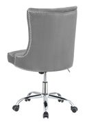 Modern grey velvet office chair by Coaster additional picture 4