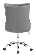 Modern grey velvet office chair by Coaster additional picture 5
