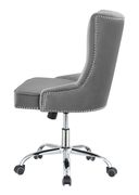 Modern grey velvet office chair by Coaster additional picture 6