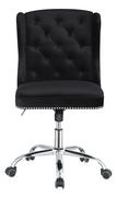 Modern black velvet office chair by Coaster additional picture 4