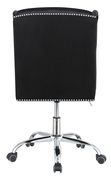 Modern black velvet office chair by Coaster additional picture 5