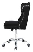 Modern black velvet office chair by Coaster additional picture 6