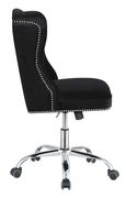 Modern black velvet office chair by Coaster additional picture 7