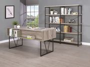Industrial grey driftwood writing desk by Coaster additional picture 2