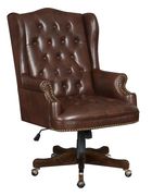 Executive tufted office chair in brown leatherette by Coaster additional picture 6