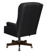 Executive style black leatherette office chair additional photo 2 of 6