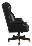 Executive style black leatherette office chair additional photo 3 of 6