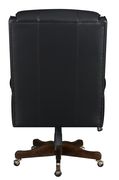 Executive style black leatherette office chair additional photo 4 of 6