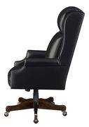 Executive style black leatherette office chair additional photo 5 of 6