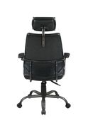 Office chair in black top grain leather by Coaster additional picture 3