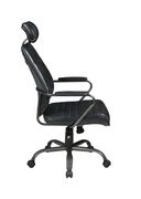 Office chair in black top grain leather by Coaster additional picture 4