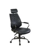 Office chair in black top grain leather by Coaster additional picture 6