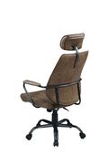Office chair in top grain brown leather by Coaster additional picture 2