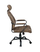 Office chair in top grain brown leather by Coaster additional picture 4