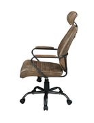 Office chair in top grain brown leather by Coaster additional picture 5