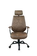 Office chair in top grain brown leather by Coaster additional picture 7