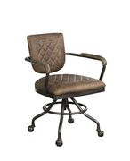 Office chair in antique brown top grain leather by Coaster additional picture 6
