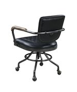 Office chair in black top grain leather by Coaster additional picture 2