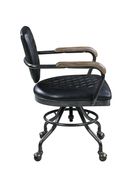 Office chair in black top grain leather by Coaster additional picture 3