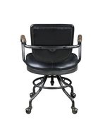 Office chair in black top grain leather by Coaster additional picture 4